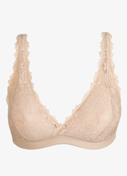 Marie Jo Dames Soft Studio voorgevormde bralette met overlay van kant in de kleur Beige