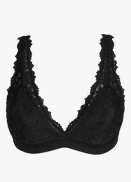 Marie Jo Dames Soft Studio voorgevormde bralette met overlay van kant in de kleur Zwart