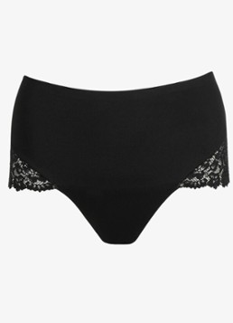 Marie Jo Dames Soft Studio high waisted slip met kant in de kleur Zwart