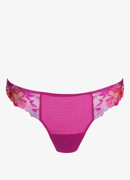 Marie Jo Dames Odilly string van mesh en kant in de kleur Paars