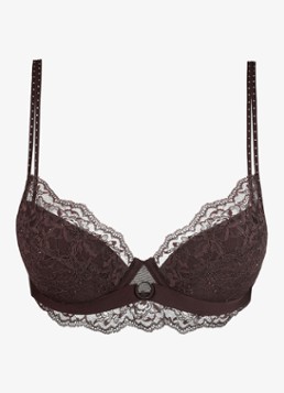 Marie Jo Dames Musea push-up bh met pailletten in de kleur Donkerbruin