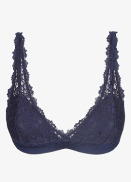 Marie Jo Dames Soft Studio voorgevormde bralette met overlay van kant in de kleur Donkerblauw