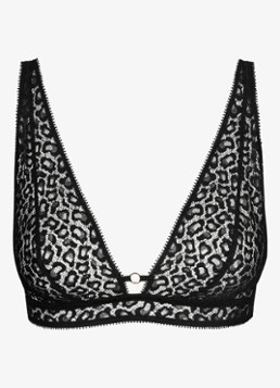 Marie Jo Dames Juliane bralette met panterprint in de kleur Zwart