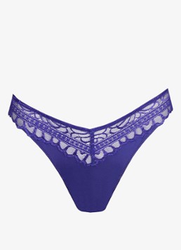 Marie Jo Dames Cerina string met kant in de kleur Donkerblauw