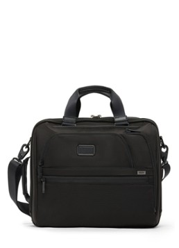 TUMI Alpha businesstas met leren details en afneembare schouderriem Zwart - Deal