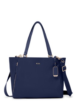 TUMI Valetta schoudertas met leren details Indigo - Deal