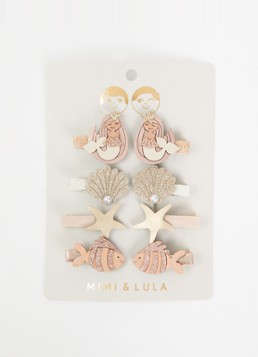 Mimi & Lula Meisjes Mermaid haarclip in set van 8