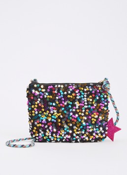 Mimi & Lula Meisjes Disco Diva crossbodytas van fluweel met pailletten in de kleur Multicolor, maat: One Size