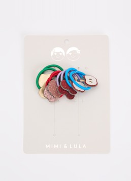 Mimi & Lula Fruity Mini haarelastiekjes in 8-pack in de kleur Rood, maat: One Size