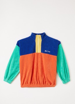BOBO CHOSES Jongens Sweater met halve rits in de kleur Oranje, maat: 10-11Y=140