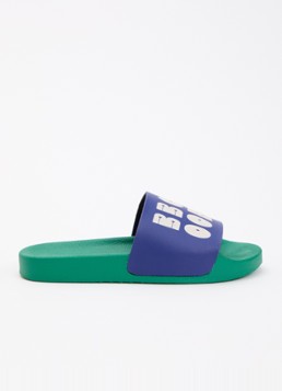 BOBO CHOSES Jongens Slipper met logo in de kleur Groen, maat: 30