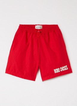 BOBO CHOSES Jongens Zwemshorts met logoprint in de kleur Rood, maat: 4-5Y=104