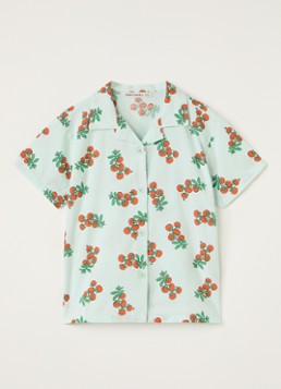 BOBO CHOSES Jongens Juicy Tomatoes overhemd met print in de kleur Lichtblauw, maat: 4-5Y=104