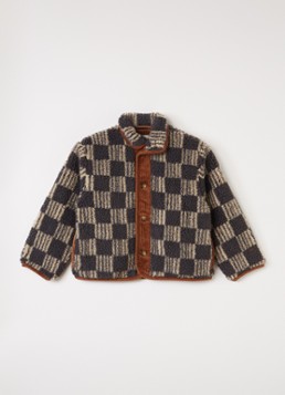 BOBO CHOSES Jongens Almost Moire jack van teddy in de kleur Grijs, maat: 8Y-9Y=128