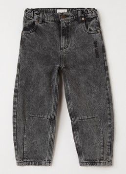 BOBO CHOSES Jongens Straight leg jeans met gekleurde wassing in de kleur Zwart, maat: 6Y-7Y=116