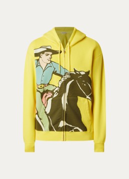 J.W. Anderson Heren Cowboy sweatvest met print in de kleur Geel, maat: M