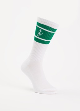J.W. Anderson Heren Sokken in katoenblend met logo in de kleur Donkergroen, maat: M/L