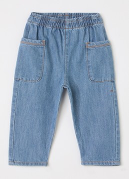 Play Up Meisjes Straight leg jeans met opgestikte zakken in de kleur Indigo, maat: 9M=74