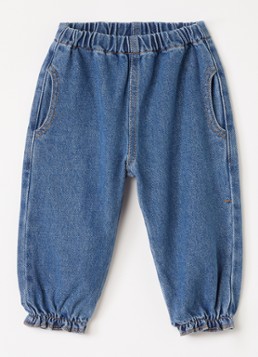Play Up Meisjes Tapered jeans met medium wassing in de kleur Indigo, maat: 12M=80