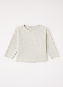 Play Up Jongens Polar sweater met gemêleerd dessin in de kleur Blauw, maat: 9M=74