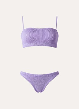 Hunza G Dames Gigi bikiniset met structuur in de kleur Lavendel, maat: OS