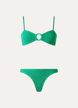 Hunza G Dames Misty bikiniset met structuur in de kleur Groen, maat: OS