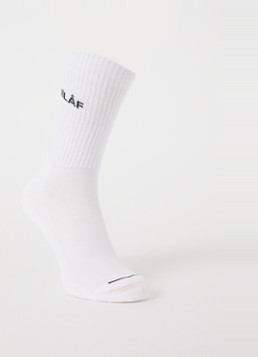 OLAF Heren Sportsokken met logo in de kleur Wit, maat: One Size
