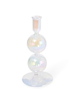 Vondels 2 Bubbles kandelaar 19 cm Transparant - Deal