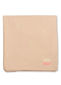 Vondels Tafelkleed in linnenblend met borduring 260 x 140 cm Beige - Deal