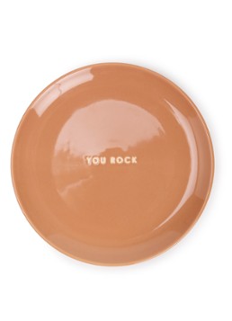 Vondels You Rock ontbijtbord 22 cm Roestbruin - Deal