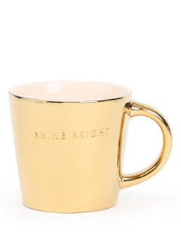 Vondels Shine Bright cappuccino kopje 25 cl Goud - Deal