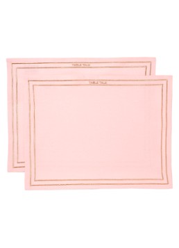 Vondels Table Talk placemat 42 x 32 cm set van 2 Roze - Deal