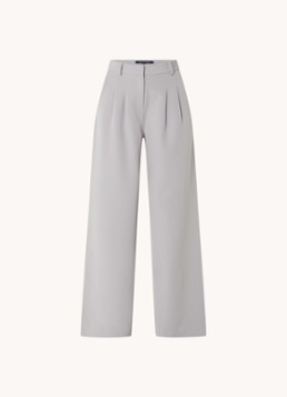 French Connection Dames Echo high waist wide fit pantalon met steekzakken in de kleur Lichtgrijs