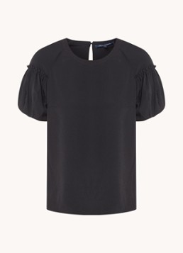 French Connection Dames Top met pofmouw in de kleur Zwart