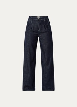 French Connection Dames Finley high waist wide leg jeans met steekzakken in de kleur Donkerblauw
