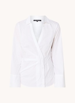 French Connection Dames Isabelle blouse met asymmetrische zoom in de kleur Wit