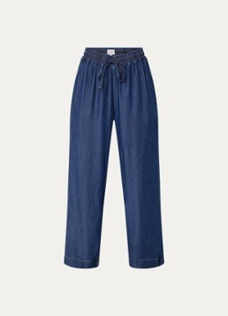 French Connection Dames Collorado high waist loose fit broek van chambray in de kleur Indigo