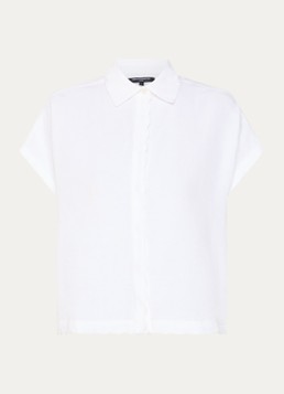 French Connection Dames Ariette blouse van linnen in de kleur Wit