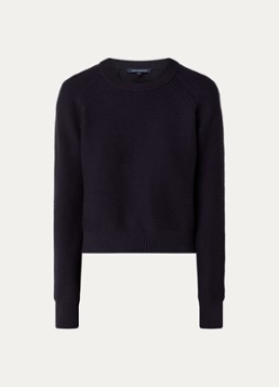 French Connection Dames Lilly grofgebreide trui met stretch in de kleur Donkerblauw