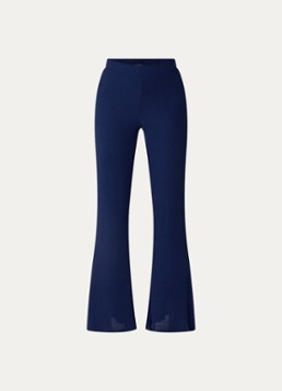 French Connection Dames Meera flared fit pantalon met structuur in de kleur Royalblauw