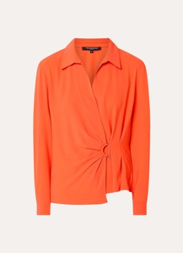French Connection Dames Thelma blouse met plooidetail in de kleur Oranje