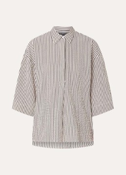 French Connection Dames Lia blouse met streepprint in de kleur Beige