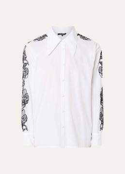 French Connection Dames Cambria blouse met bloemborduring in de kleur Wit