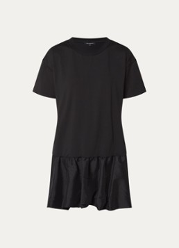 French Connection Dames Sivine mini jurk met peplum in de kleur Zwart