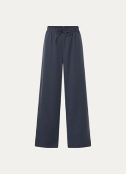 French Connection Dames Yassie high waist wide fit pantalon met trekkoord in de kleur Donkerblauw