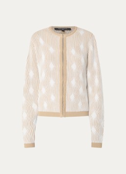 French Connection Dames Pheby grofgebreid vest met ingebreid patroon in de kleur Beige
