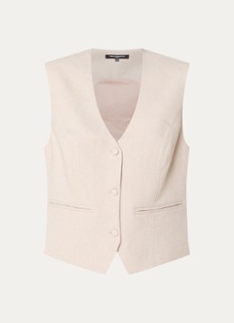 French Connection Dames Misha gilet met ceintuur in de kleur Beige