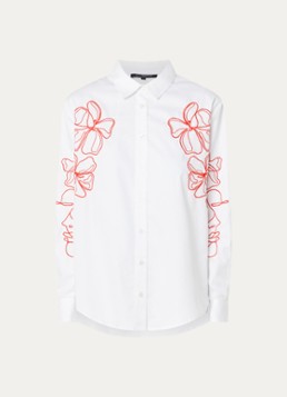French Connection Dames Alexis blouse met bloemborduring in de kleur Wit