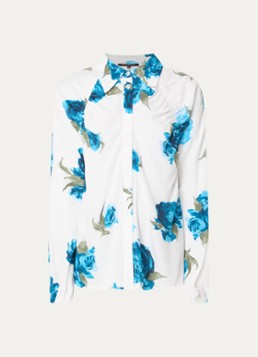 French Connection Dames Lara Aleya blouse met bloemenprint in de kleur Wit