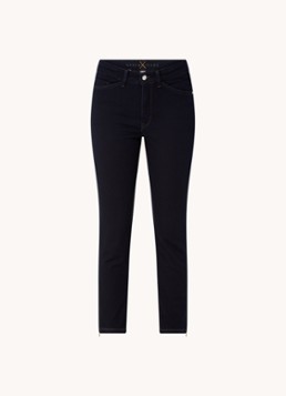 MAC Jeans Dames Dream mid waist slim fit cropped jeans met ritsdetail in de kleur Donkerblauw